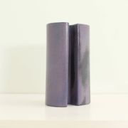Multifaceted ceramic vase by Angelo Mangiarotti, Italy, 1968.