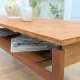 Table basse scandinave teck double plateau