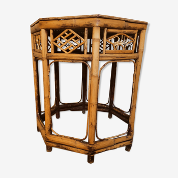 Table octogonale chinoise en bambou