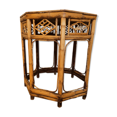 Table octogonale chinoise en bambou