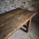 Dining table / antique work table in oak from France, 1750–1850