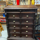 Pupitre meuble écritoire à tiroirs ancien