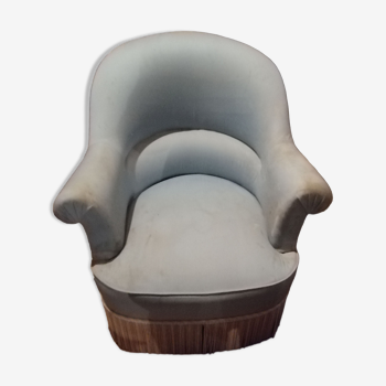Fauteuil crapaud en velours bonne assise