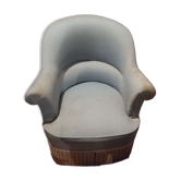 Velvet toad armchair. Good seating. Good condition.