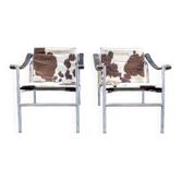 Poltrona LC1 di Le Corbusier per Cassina, Italia, anni '60, set di 2