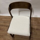 Baumann sleigh chair reupholstered in terry cloth
