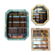 Vintage wall display cases