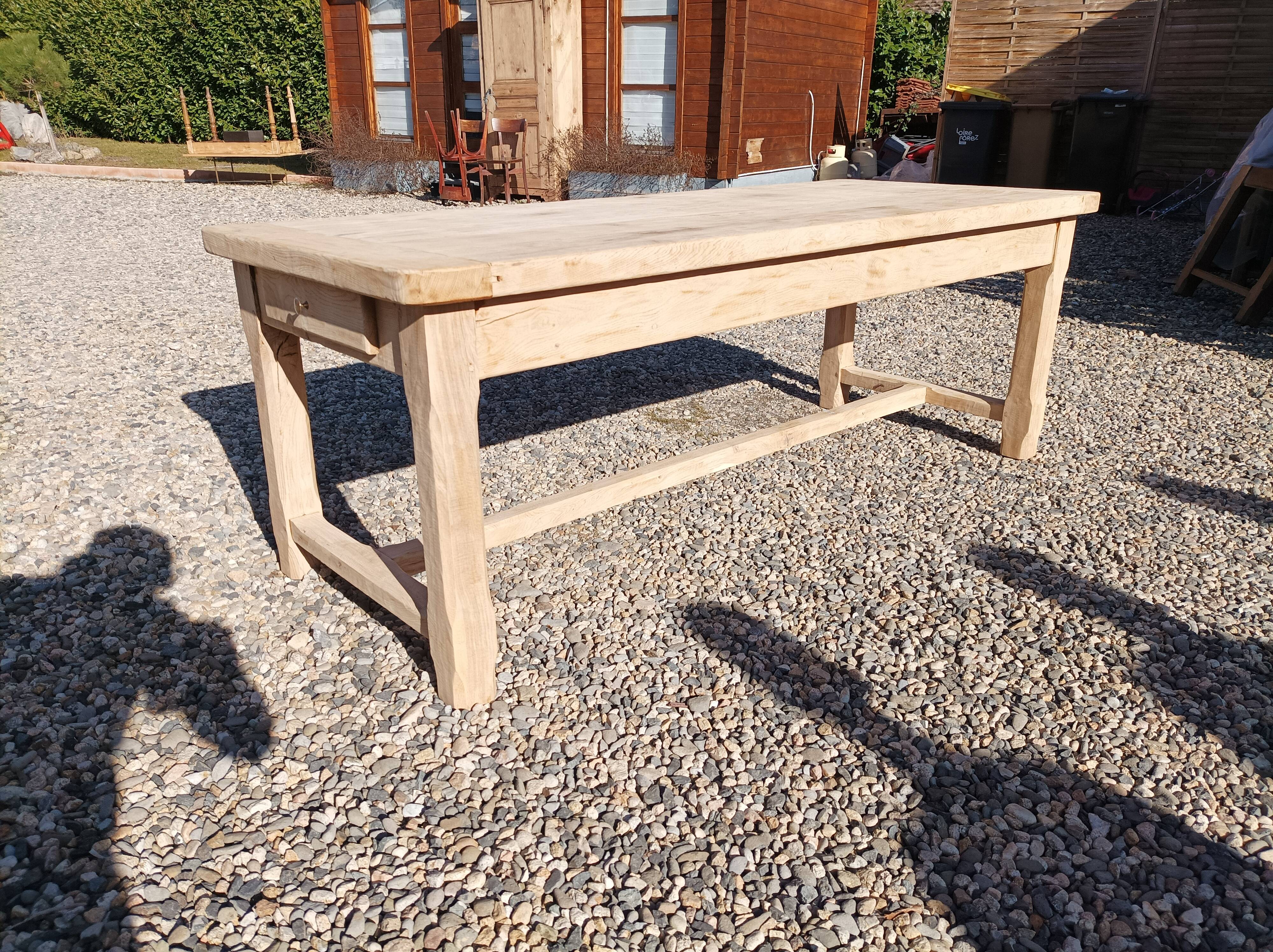Old solid oak farmhouse table