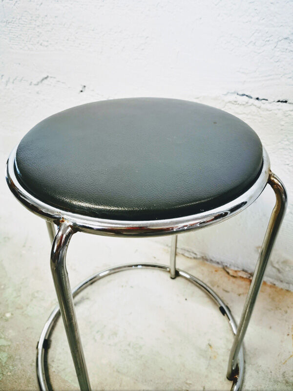 Metal and skai stool