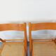 Set of 4 vintage folding chairs from Habitat made of beech wood and caning.