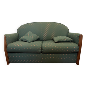 Vintage green convertible sofa