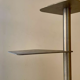 Modernist vintage side table, brushed chrome metal, France 1970