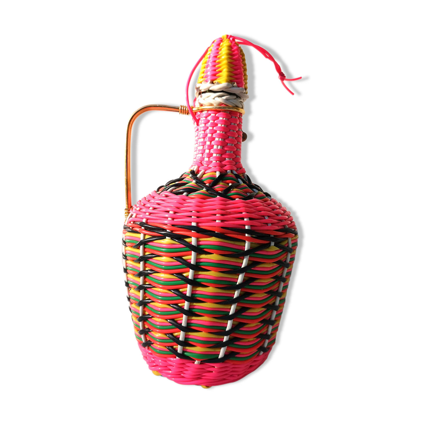 Vintage "scoubidou" bottle