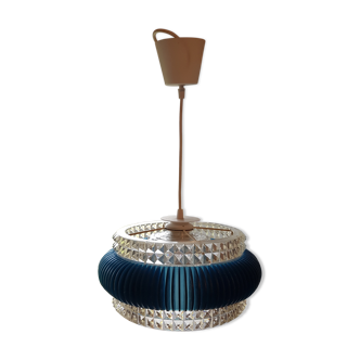 Suspension Bleue en plexiglas vintage