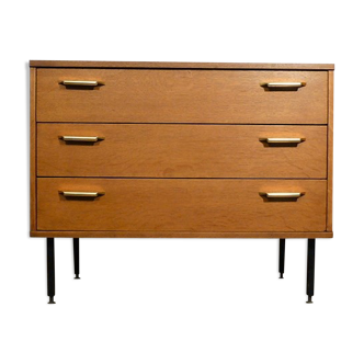Commode trois tiroirs moderniste vintage 1960