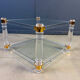 Lucite and brass coffee table, 1970s