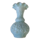 Vase ancien opaline bleue