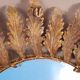 Mirror sun acanthus sheets vintage gold metal 50s