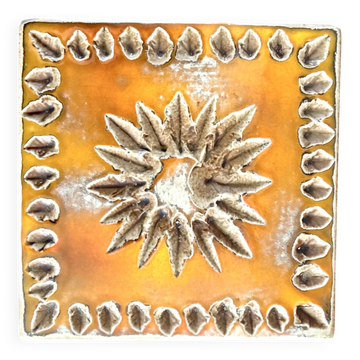 Carreau décoratif céramique 1950/1960 par la poterie Périgordine
