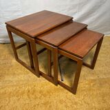 Mid-Century Retro Vintage Teak Nest of Tables 1960  Scandinavian-Inspired •