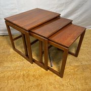 Mid-Century Retro Vintage Teak Nest of Tables 1960  Scandinavian-Inspired •