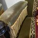 Paire de fauteuils en velours et tapisserie