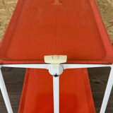 Chariot de service Table d'appoint Design orange Space Age Années 1960 Années 1970