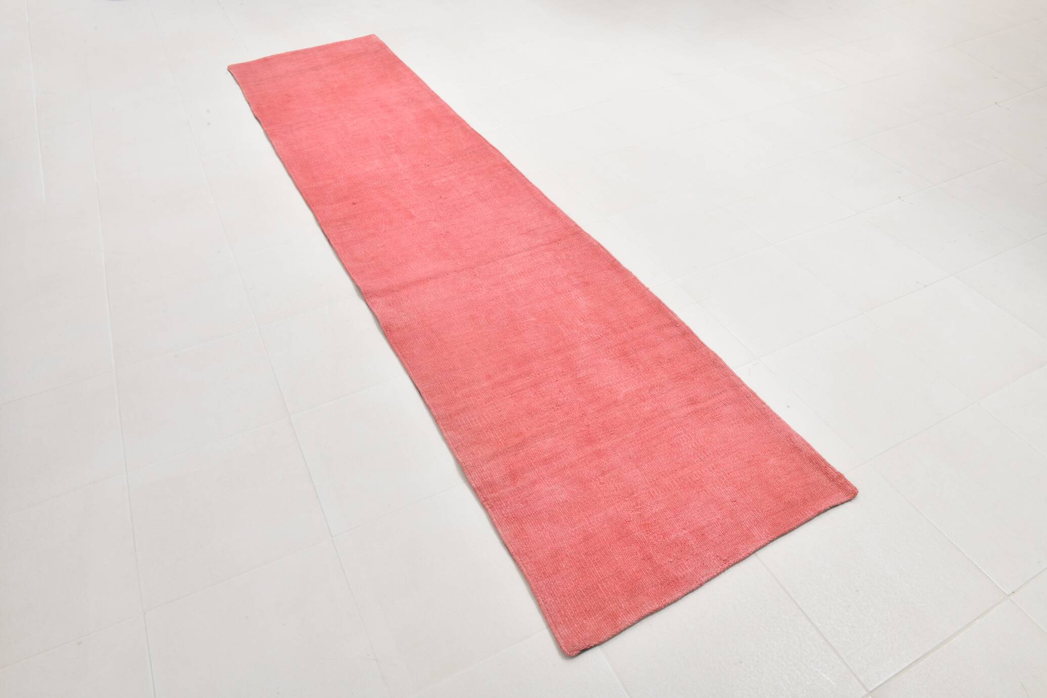 Pink Salmon Vintage Runner Rug, 79x345Cm