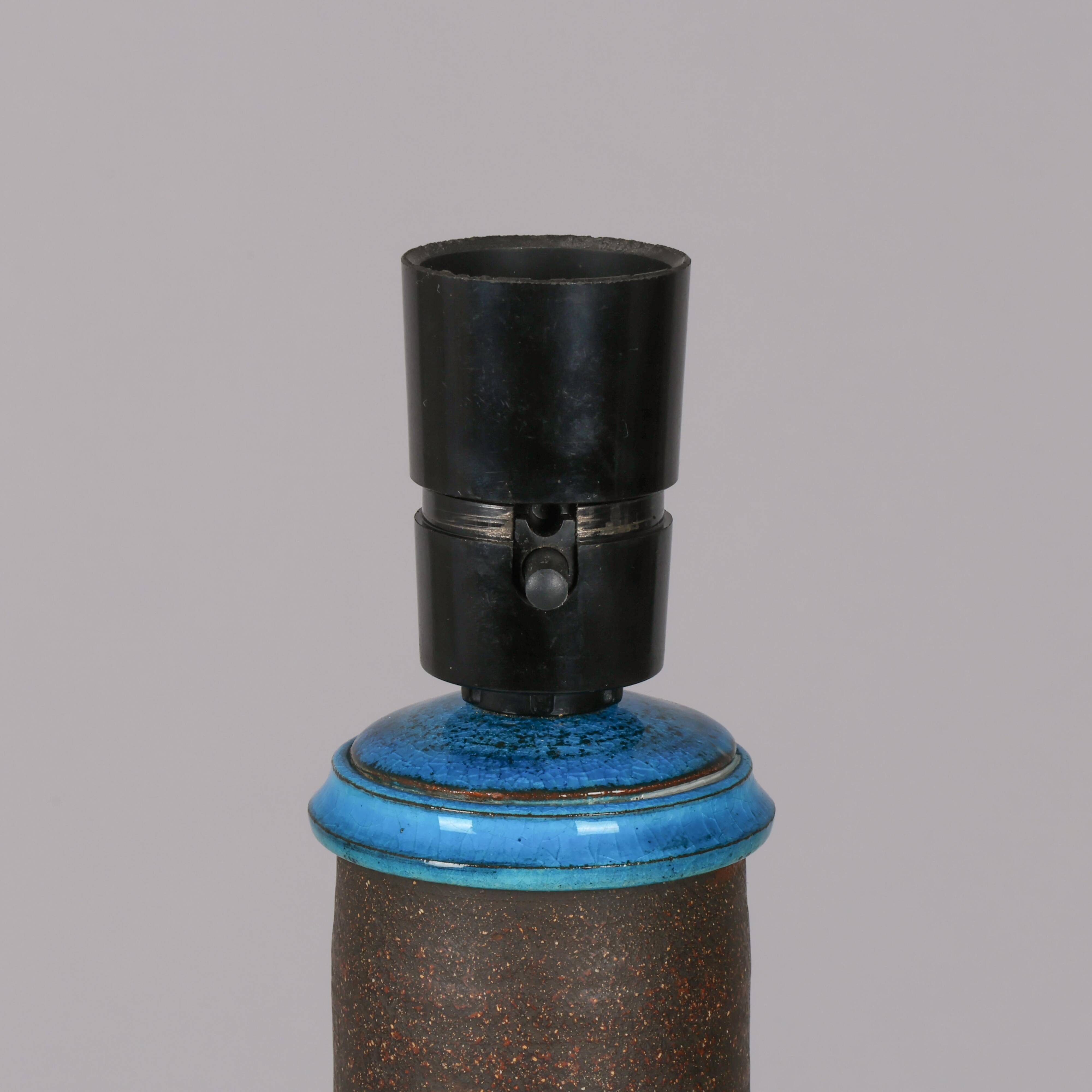 Nils Kahler table lamp in ceramic by Herman A. Kähler, Denmark, 1960 signed.