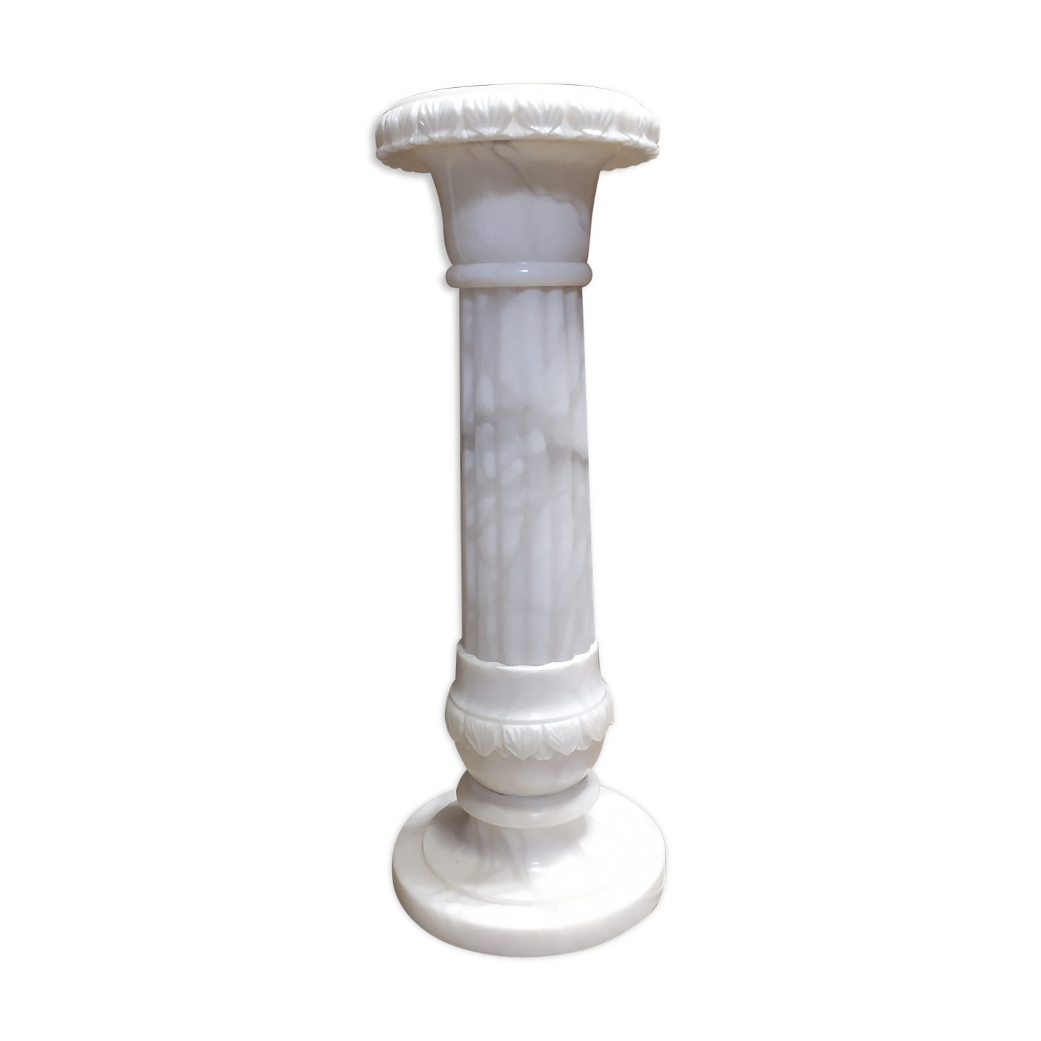 Alabaster lamp on its alabaster light column