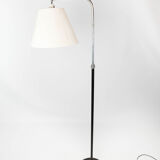 Floor lamp of chrome and black painted metal of Danish design, 1970s