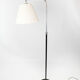 Floor lamp of chrome and black painted metal of Danish design, 1970s