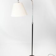 Floor lamp of chrome and black painted metal of Danish design, 1970s