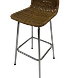 Ensemble de 4 tabourets de bar vintage Dirk van Sliedregt Rohe Noordwolde 1960