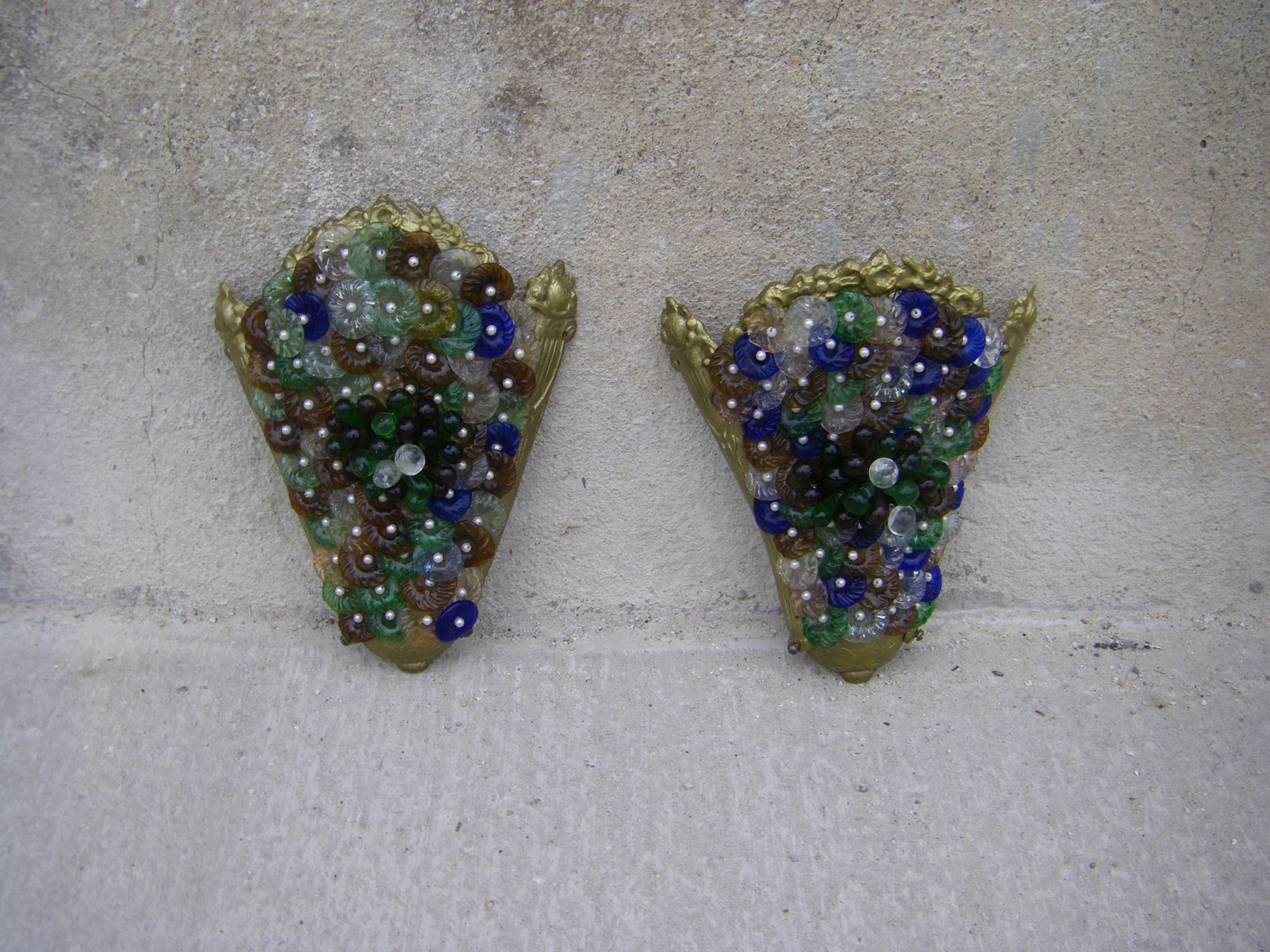 Pair of Murano glass sconces