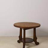 Art Deco Oak two-tiered side table, Belgium 1930's