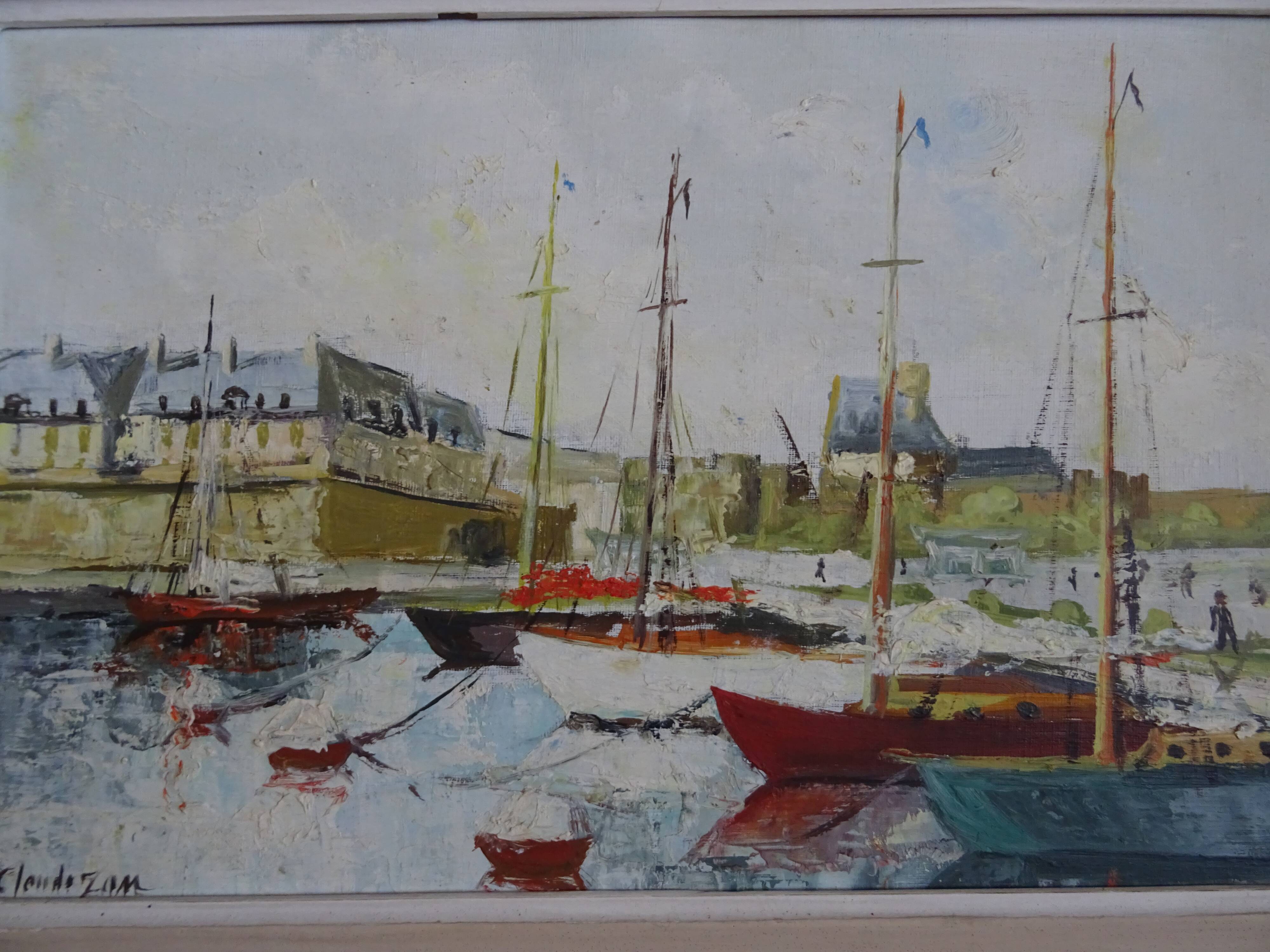 Tableau "Port de Saint Malo" signé