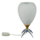 Vintage 1990s Opaline Glass Rocket-Shaped Mushroom Table Lamp.