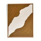 Camel brown and white relief painting