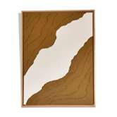 Camel brown and white relief painting