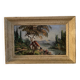 Tableau paysage de montagne signé .