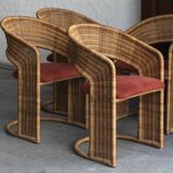 Set of 4 dining chairs by Luit van der Helm, Dutch design, 1980s