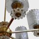 Glass and Brass Chandelier – Kalmar Design (Austria) - Circa 1960