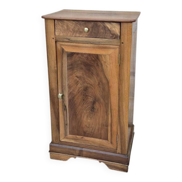 Antique walnut bedside table