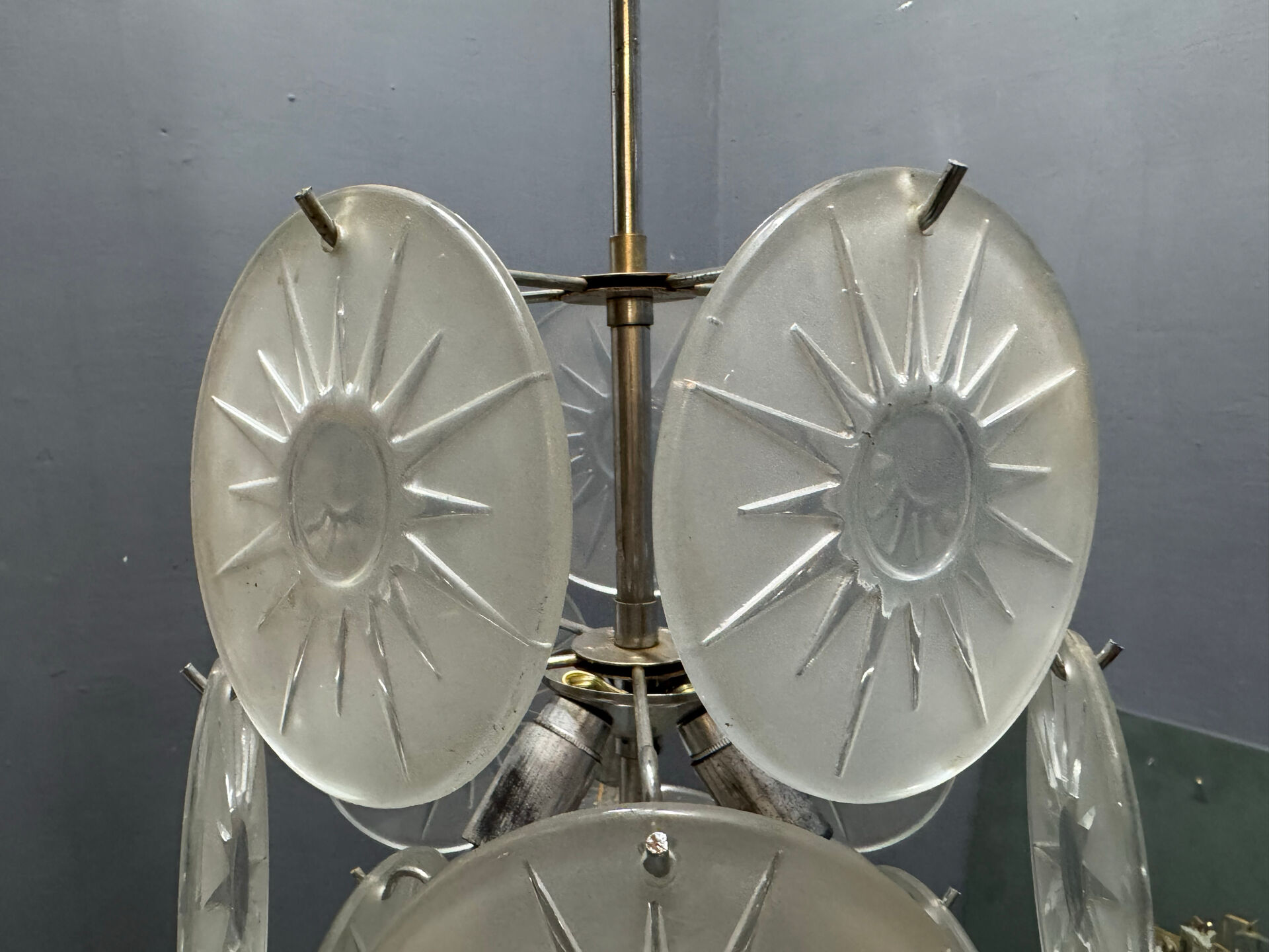 Chandelier en verre de Murano des années 1970