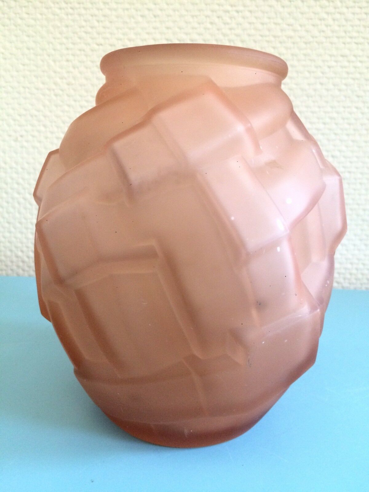 Art Deco Vase Relief In Molded Glass
