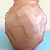 Art Deco Vase Relief In Molded Glass