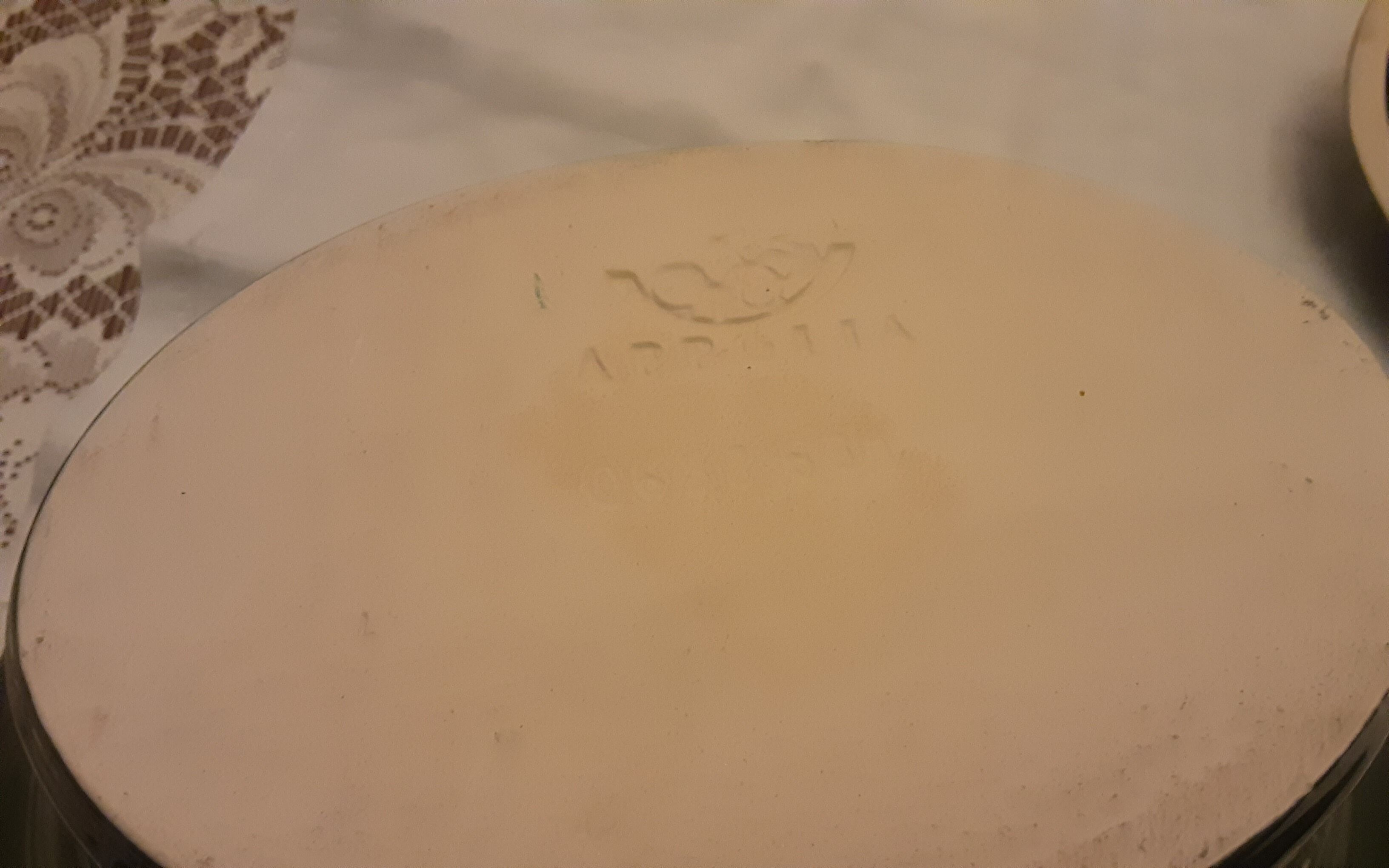 TERRINE EARTHENWARE GREEN BARBOTINE APPOLIA