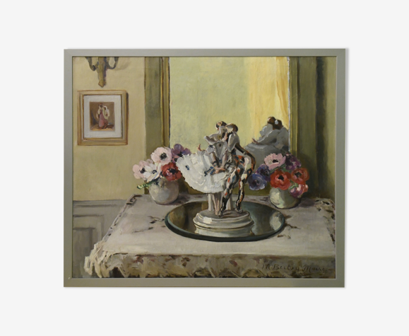 Oil on canvas Scène d'Intérieur