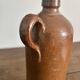 Vintage brown stoneware bottle – Large handled jug